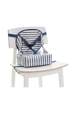 Rehausseur de chaise Easy Up rayé bleu Babytolove