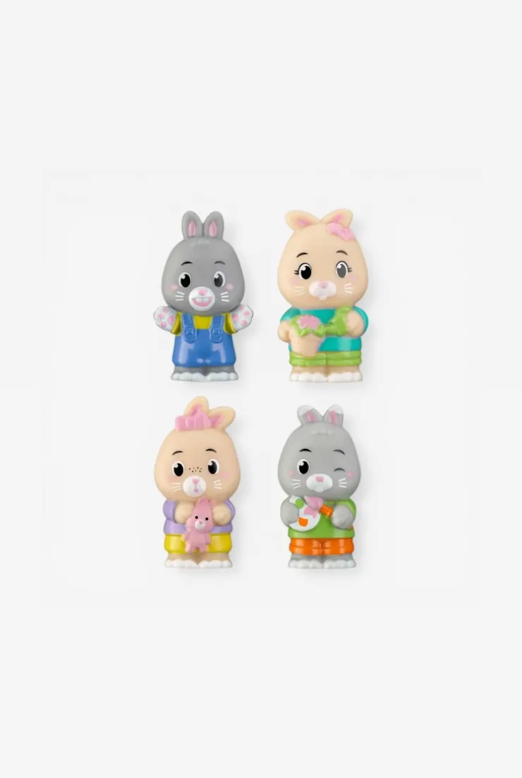 Set 4 personnages Famille Lapin