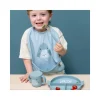 Set de 3 couverts silicone et inox requin