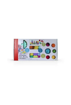 Set sensoriel 24 pièces balles, animaux, cubes et pyramides à empiler Infantino