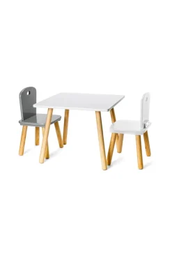 Table carrée naturel/blanc Oxybul
