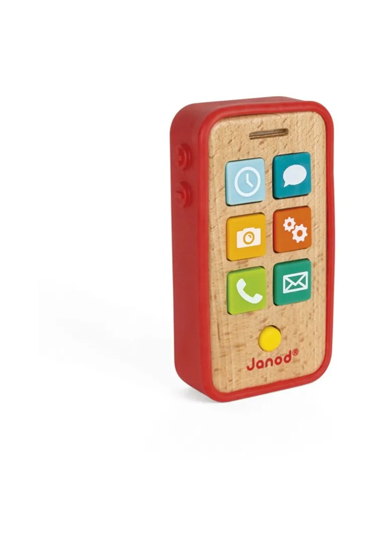 Téléphone sonore bois et silicone Janod
