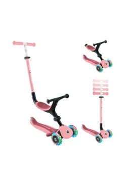Trottinette évolutive Go Up Active Lights rose pastel Globber