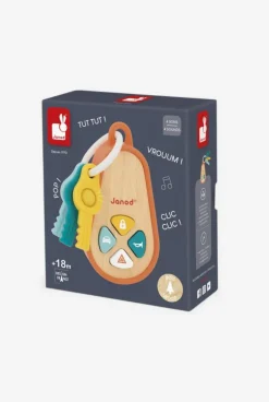 Trousseau de clés sonores en bois et silicone
