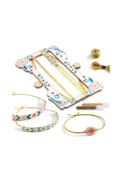 Un coffret de bracelets perles et métier à tisser Djeco