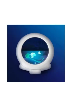 Veilleuse indicatrice de réveil nomade blanc Globe trotter Pabobo