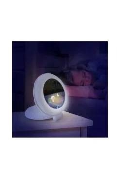 Veilleuse indicatrice de réveil nomade blanc Globe trotter Pabobo