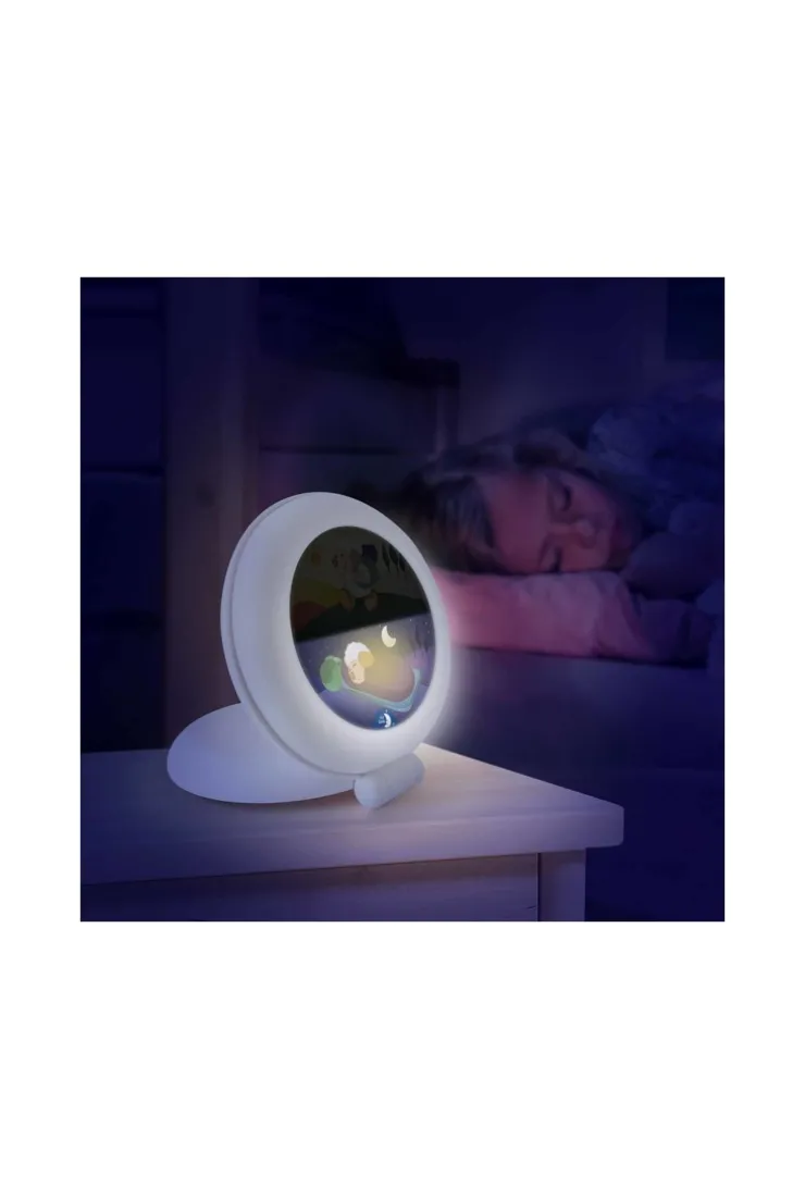 Veilleuse indicatrice de réveil nomade blanc Globe trotter Pabobo