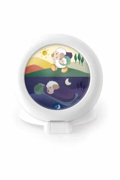 Veilleuse indicatrice de réveil nomade blanc Globe trotter Pabobo