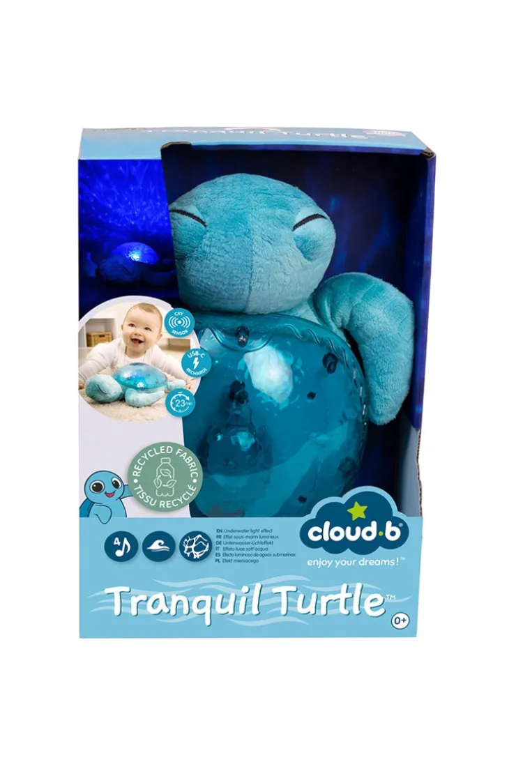 Veilleuse rechargeable Tortue Aqua bleu projection lumineuse et musicale Cloud B